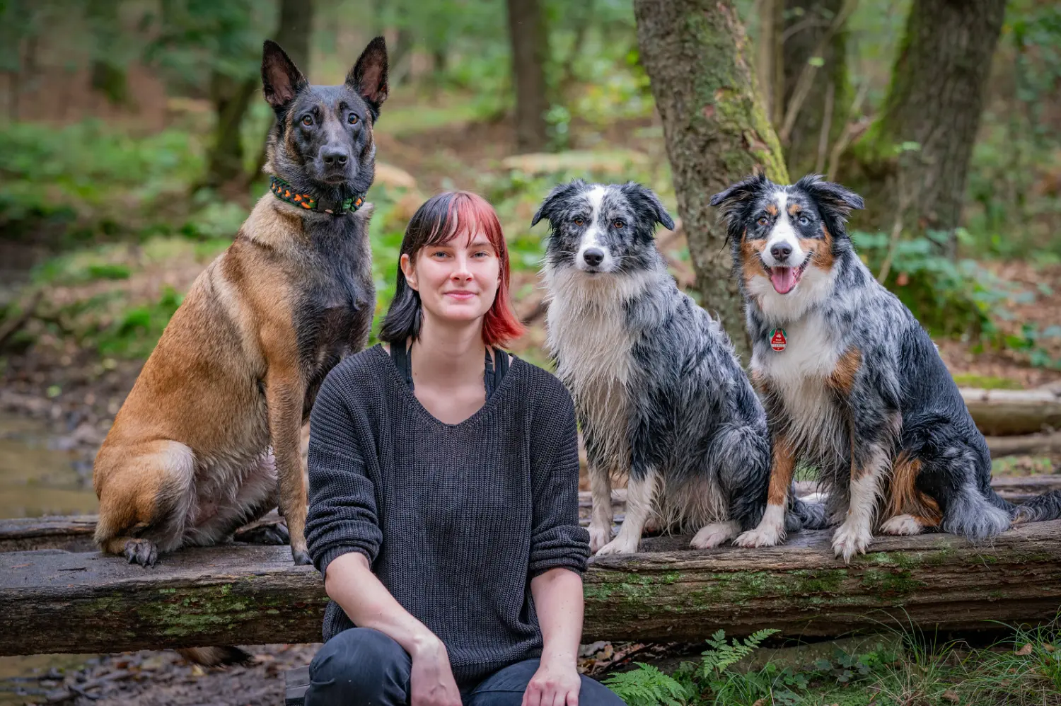 Melanie Hesse mit Hunden