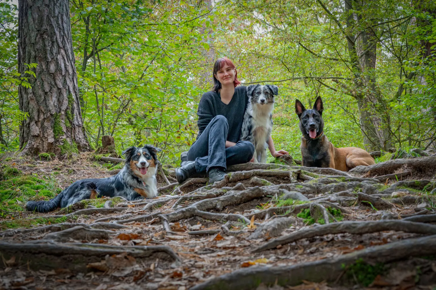 Melanie Hesse mit Hunden
